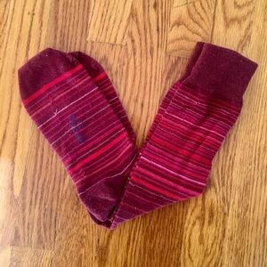 NWOT Tie Bar Red Striped Dress Socks